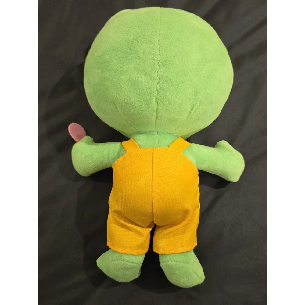 Sweet Frog Yogurt Mascot Scoop in His Yellow Overalls Plush 12